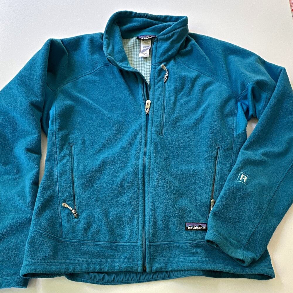 Patagonia women’s piton hybrid fleece jacket seaport blue teal SP11 size medium